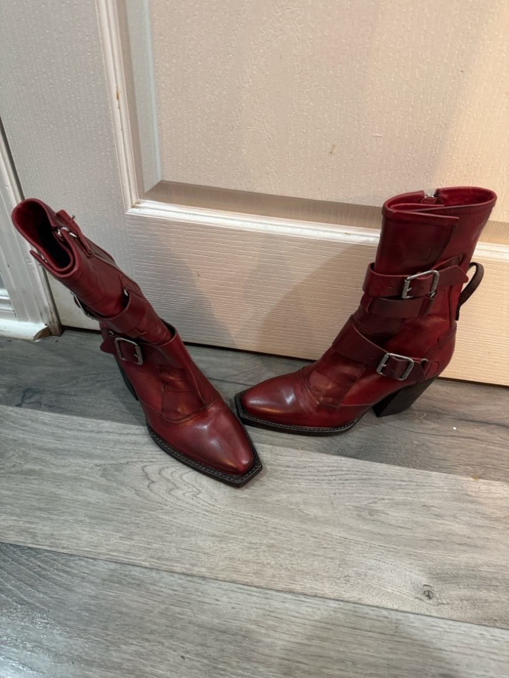 Free People leather - Carter belted boots - Picture 2 of 5